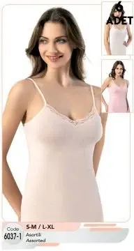 Kota 6037 bayan dantelli ip askılı atlet