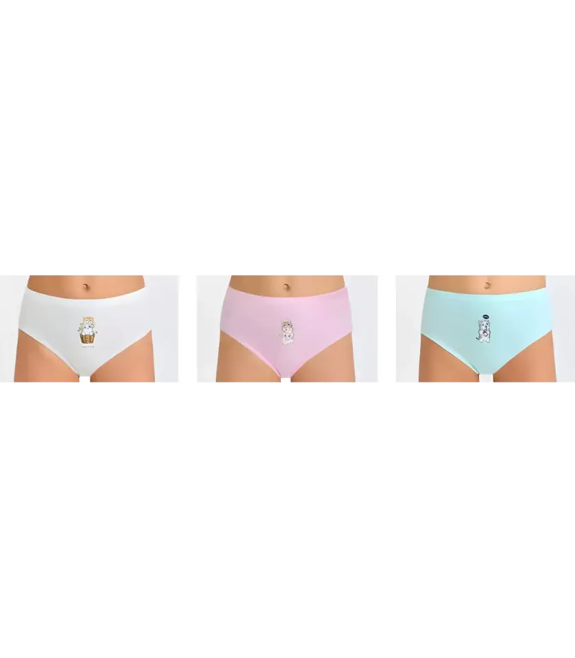 Berrak 5653 kız çocuk 3lü slip külot