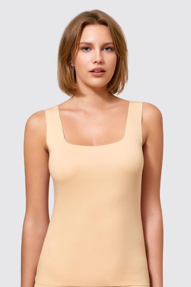 Berrak 7033 Bayan Genş Askılı Atlet Lazer Kesim