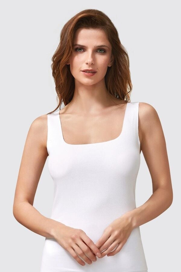 Berrak 7033 Bayan Genş Askılı Atlet Lazer Kesim